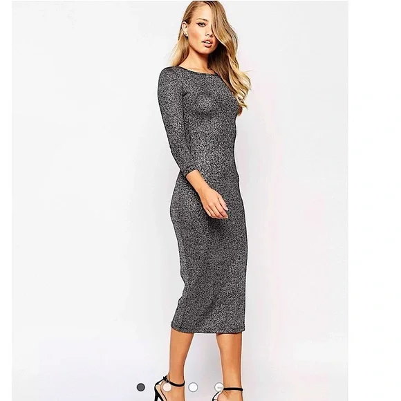 French Connection Dresses French Connection Silver Sparkly